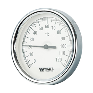 WATTS F+R801 OR Термометр биметаллический с погружной гильзой D 63 мм, 0-120°C