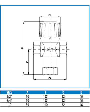 WATTS AQUAMIX AM61C Клапан термостатический смесительный 2