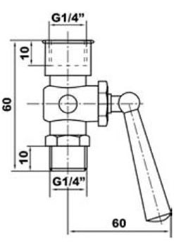 WATTS RM-MZ Кран трехходовой для манометра с внутренней-наружной резьбой 2