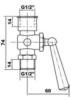 WATTS RM15-MZ Кран трехходовой для манометра с внутренней-наружной резьбой 2