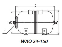 WESTER WAO Бак мембранный (расширительный) горизонтальный для водоснабжения 2