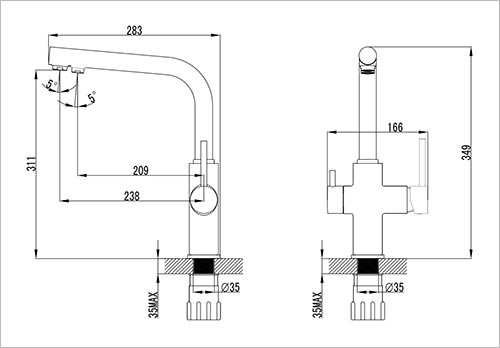 LEMARK COMFORT LM3060C Смеситель для кухни с подключением к фильтру с питьевой водой 2