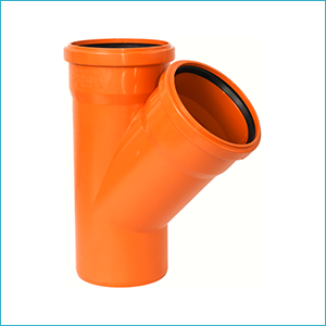 ПОЛИТЭК Тройник ПП 45° для наружной канализации оранжевый
